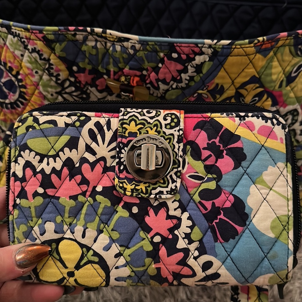 Vera Bradley Computer Tote And Matching Wallet - image 8